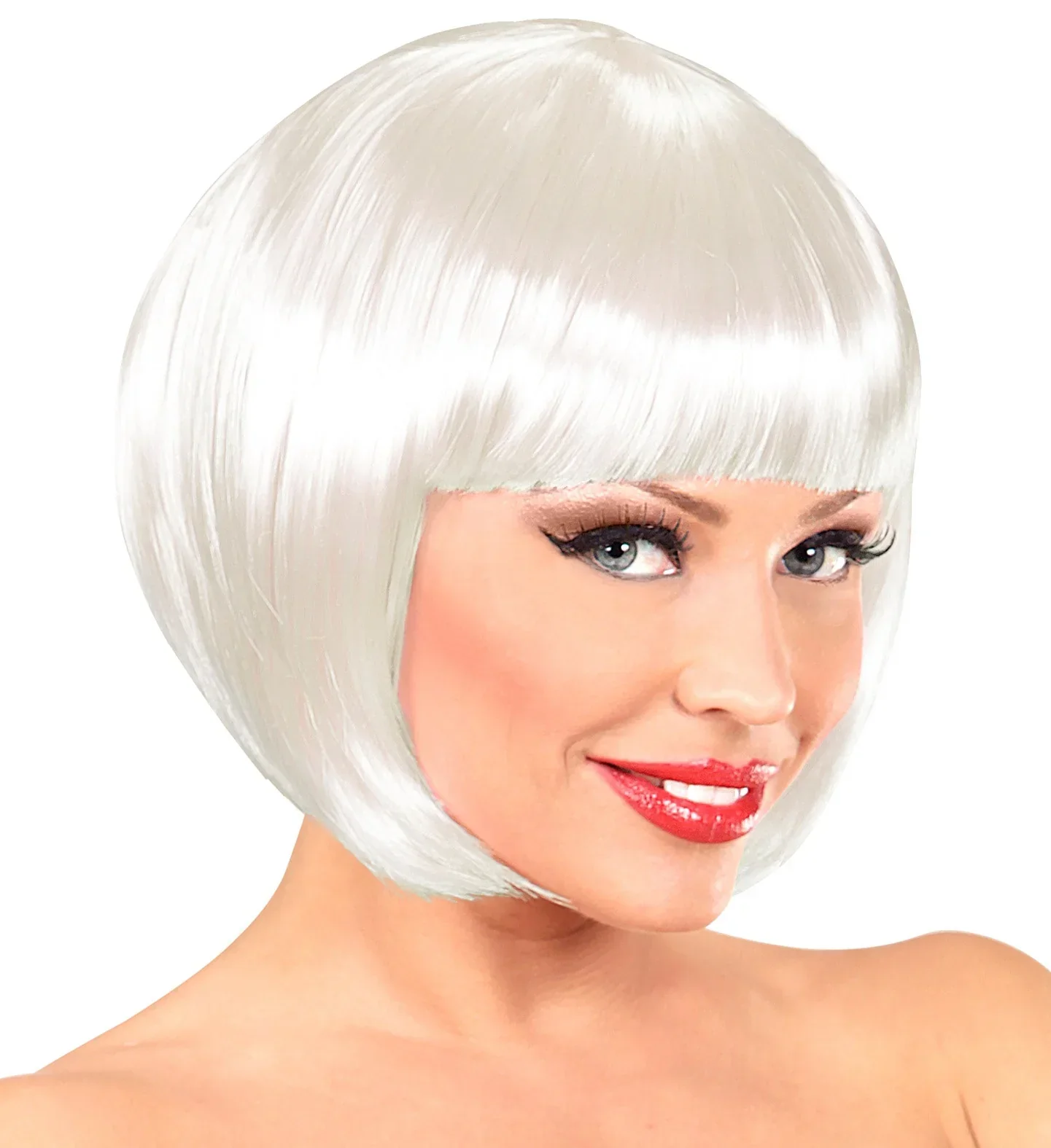 Peluca Media Melena Blanca - Image 2