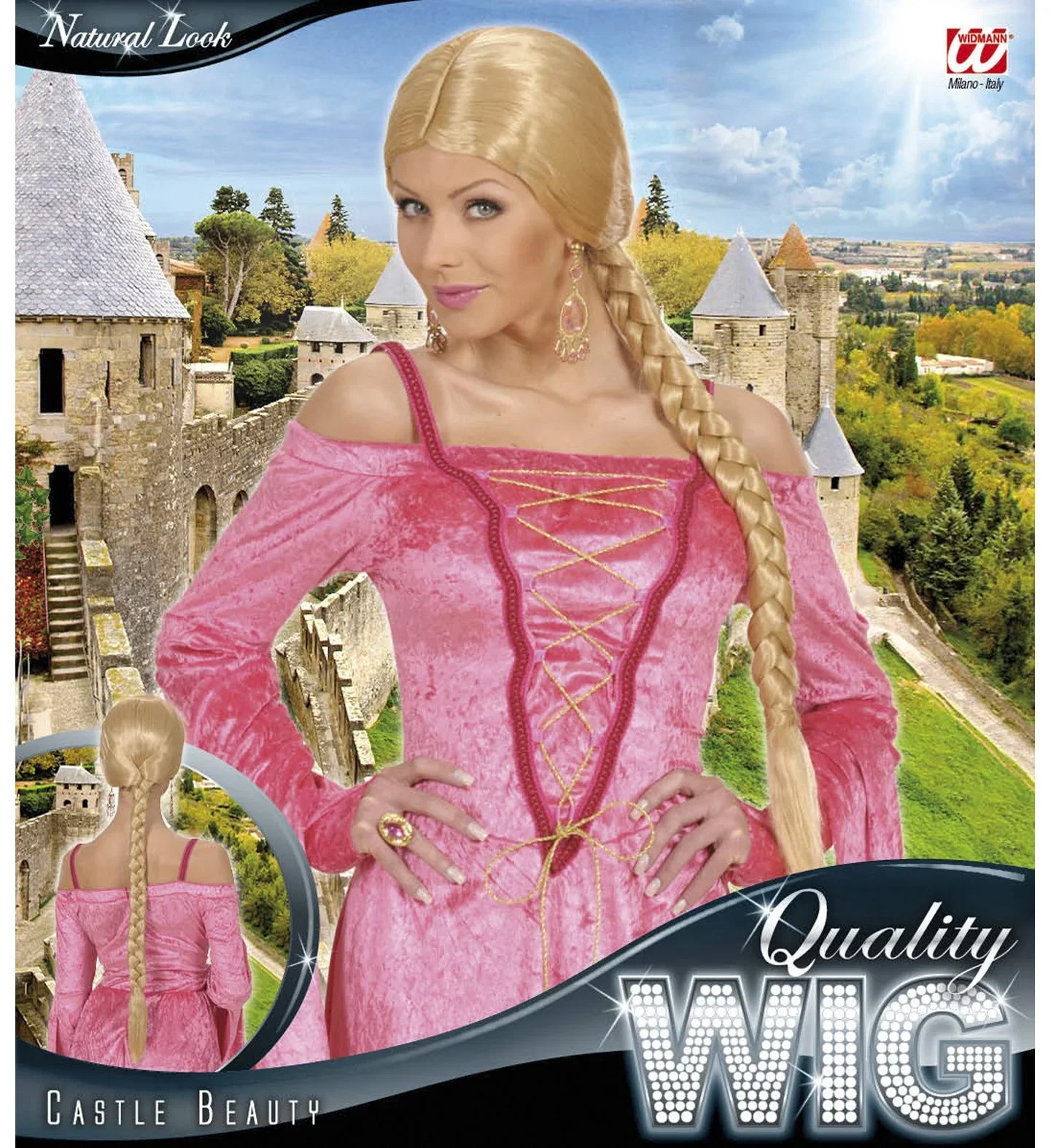 Peluca Medieval Rubia con Trenza - Image 3