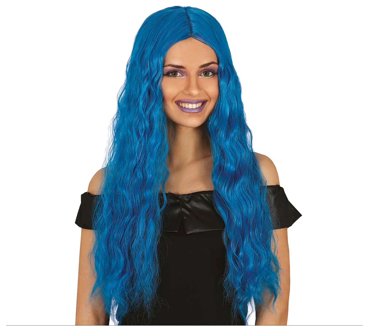 Peluca Melena Azul para Mujer - Image 2