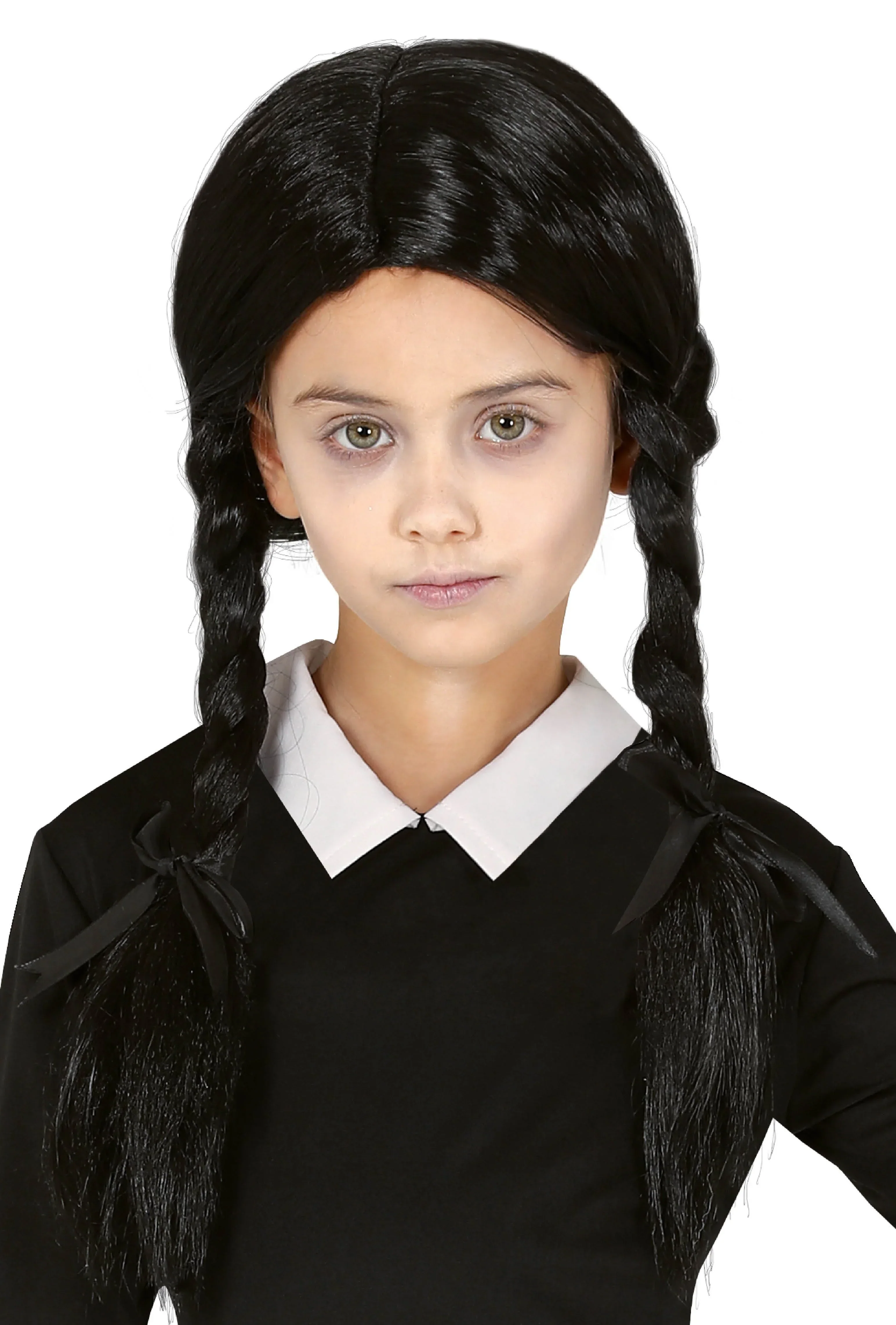 Peluca de Niña Gótica con Trenzas para Niña