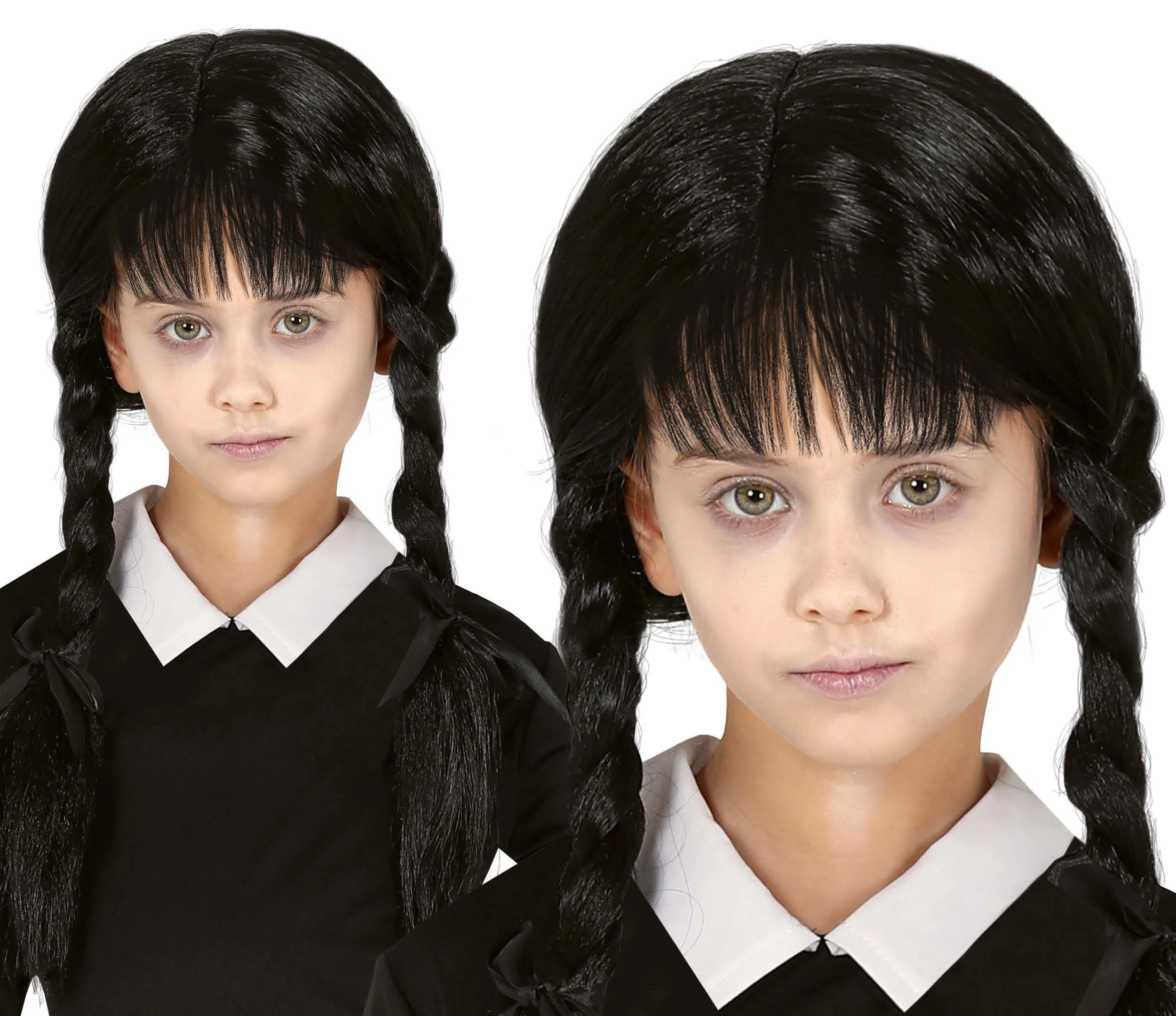Peluca de Niña Gótica con Trenzas y Flequillo para Niña - Image 2