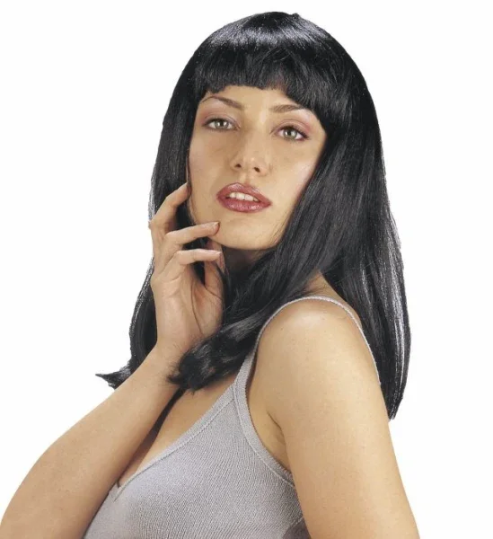 Peluca Morena Lisa con Flequillo - Image 2