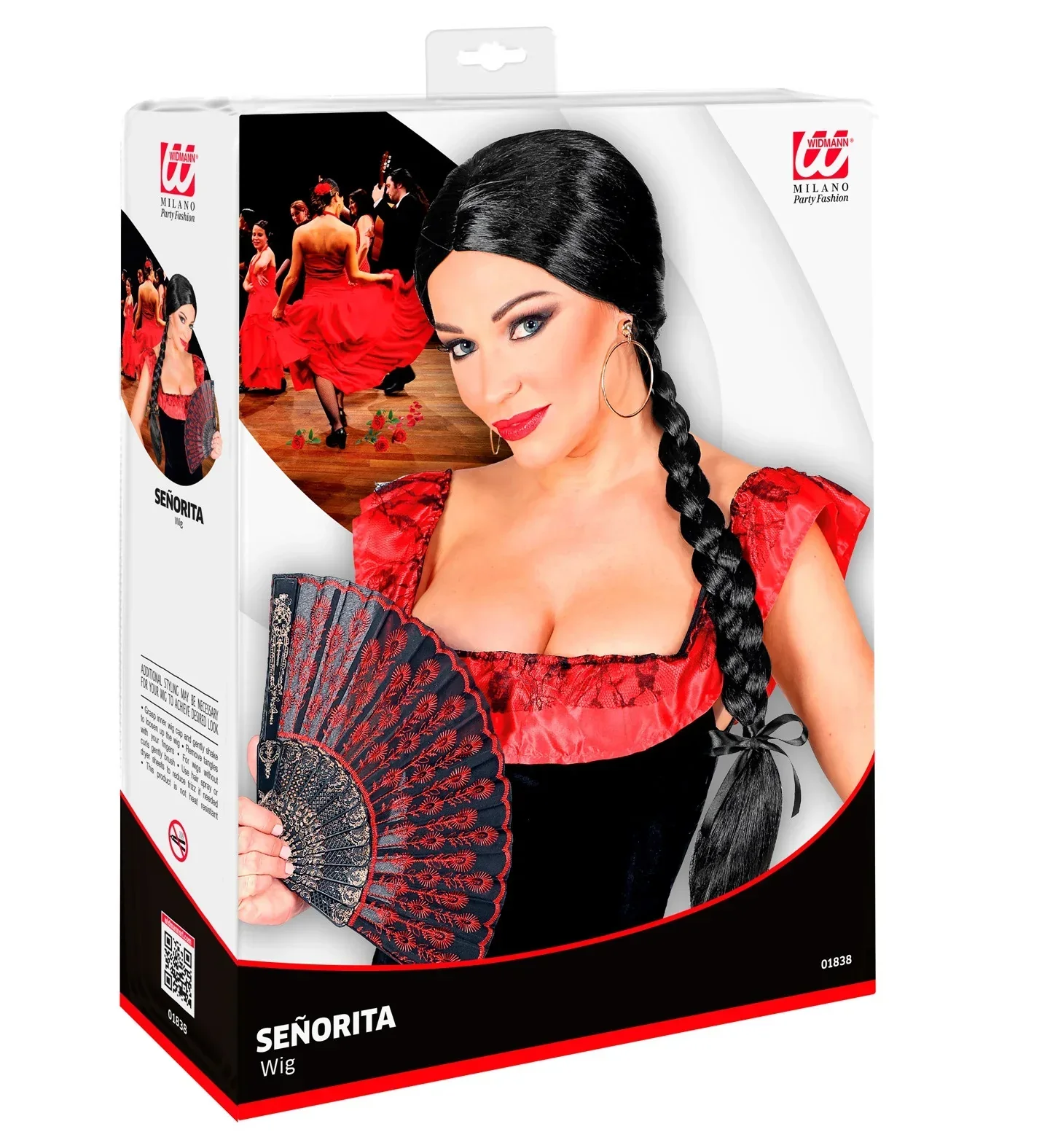 Peluca Morena con Trenza Larga - Image 3