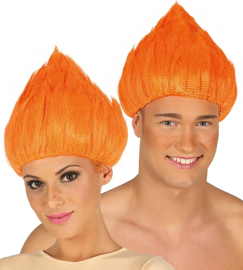 Peluca Naranja de Troll