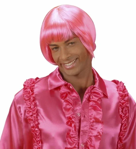 Peluca Fashion Rosa Corta - Image 2