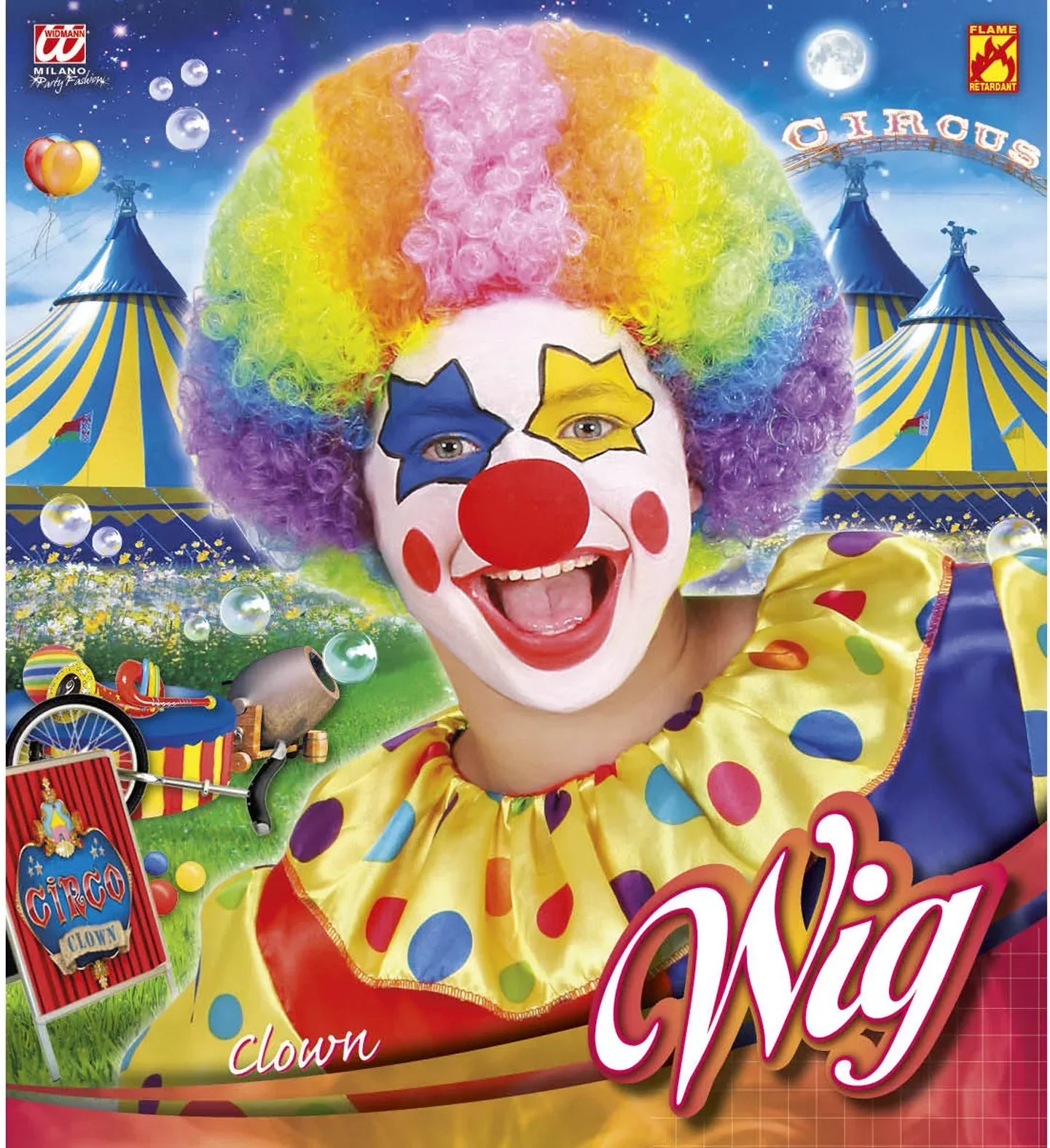 Peluca de Payaso Multicolor Rizosa Infantil - Image 3