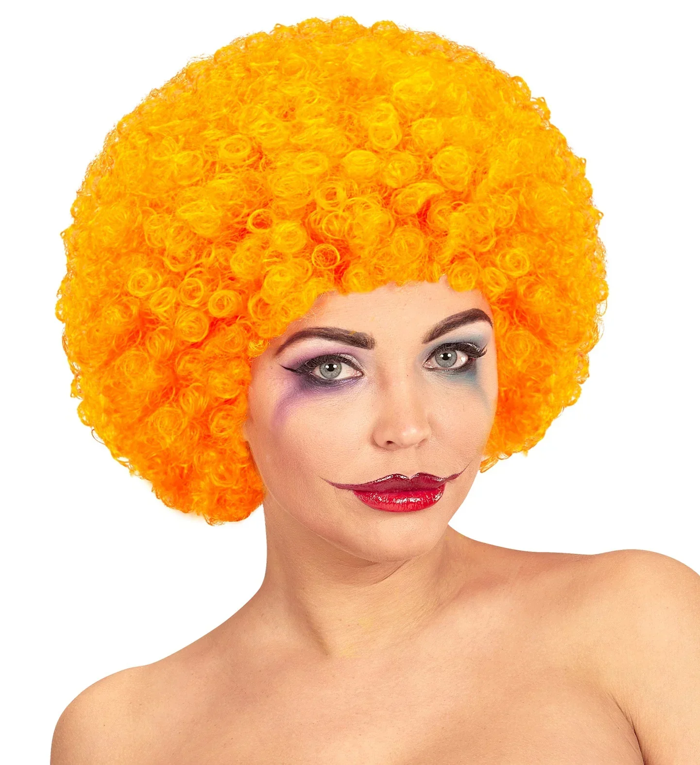 Peluca de Payaso Naranja Rizada - Image 4