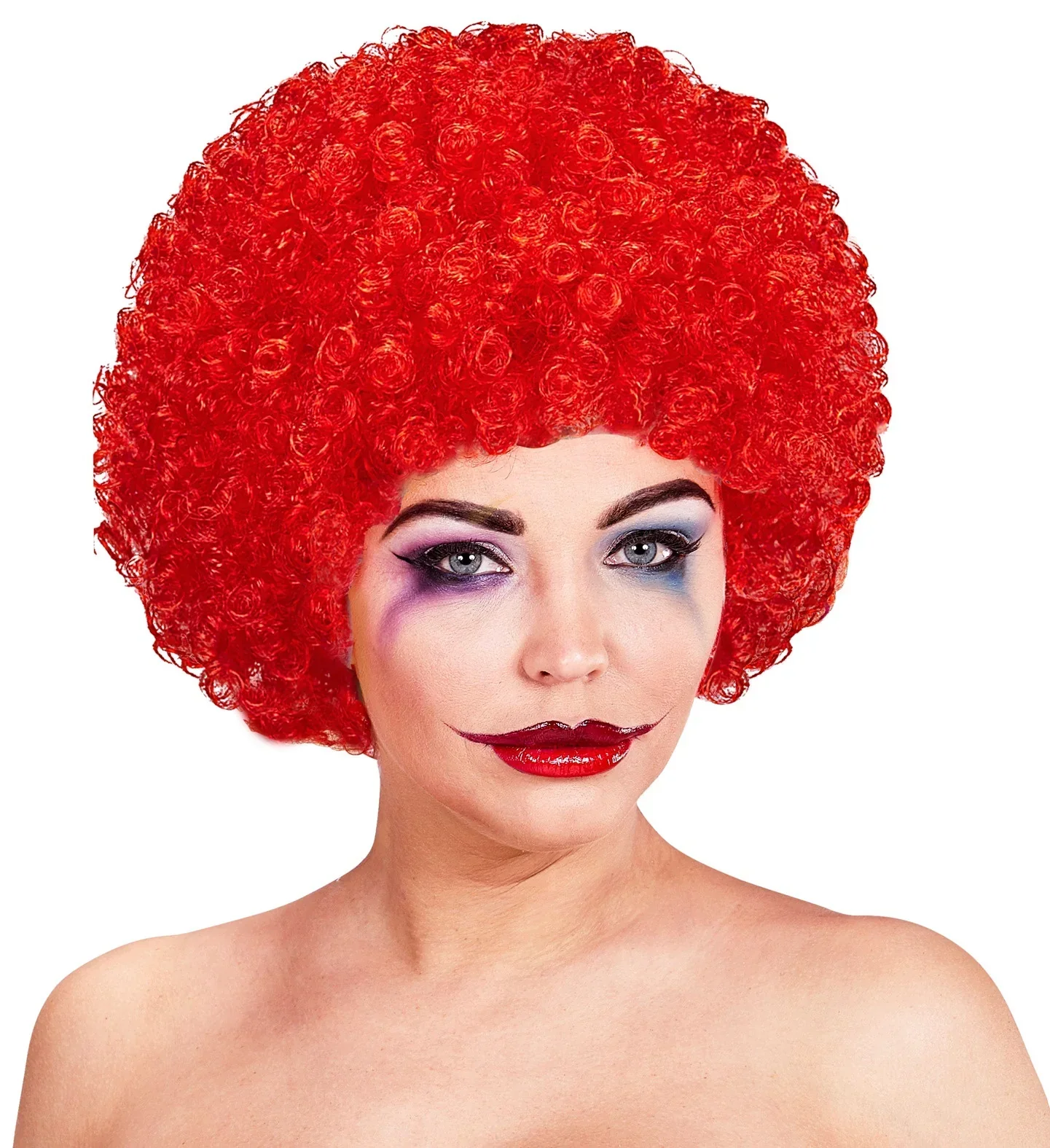 Peluca de Payaso Roja Rizada - Image 4