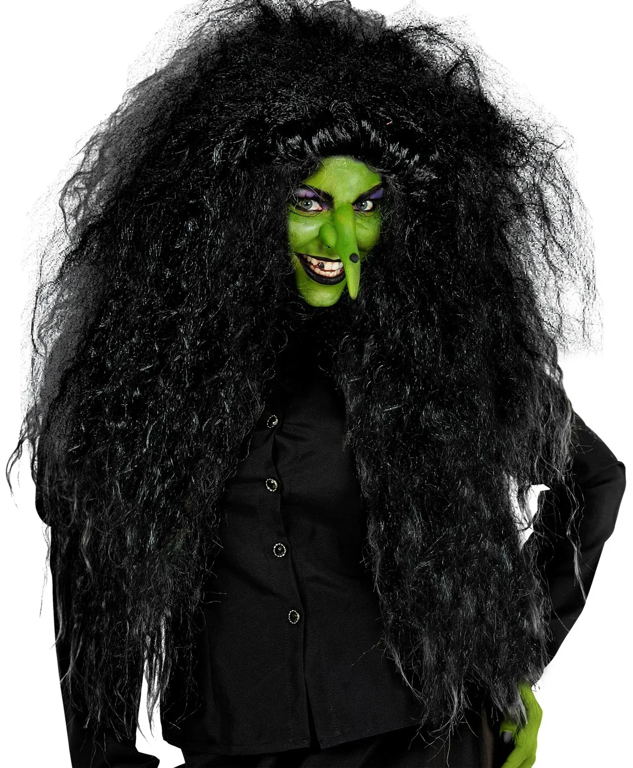 Peluca de Rockera Morena Afro Larga - Image 2