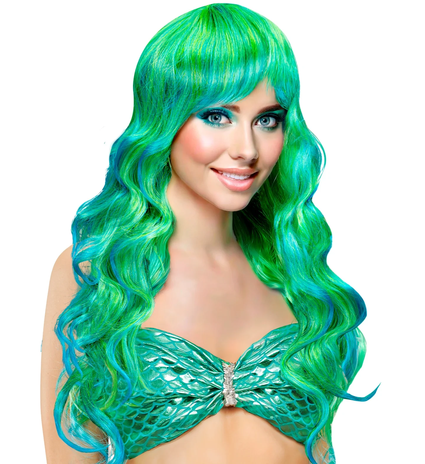 Peluca de Sirena Verde