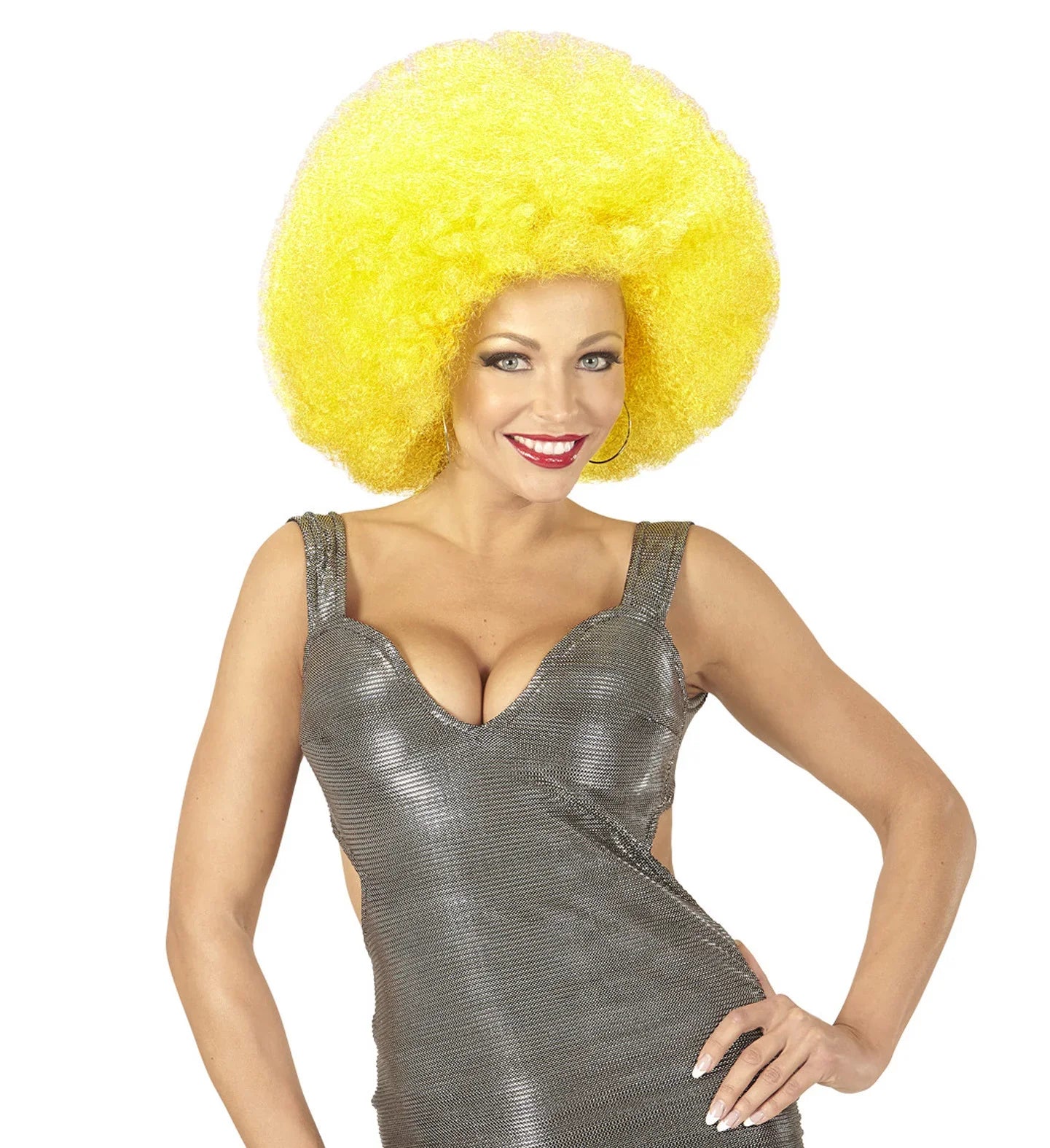 Peluca Super Afro Amarilla - Image 3