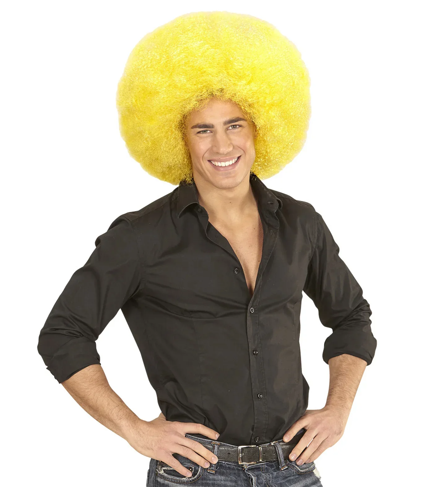 Peluca Super Afro Amarilla - Image 4