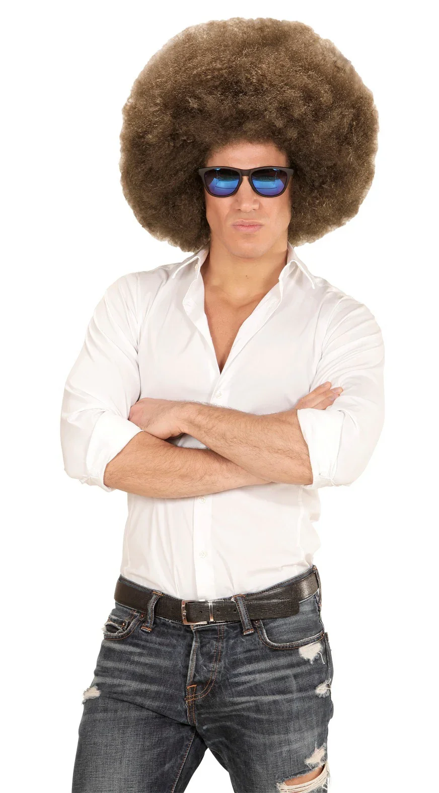 Peluca Super Afro Castaña Clara - Image 4