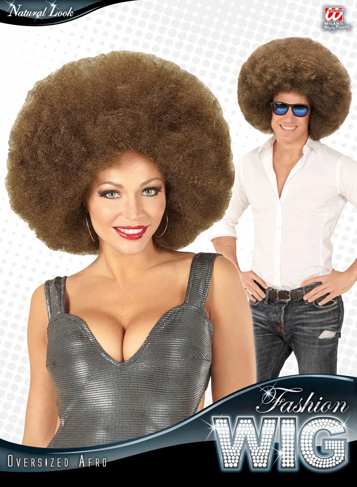 Peluca Super Afro Castaña Clara - Image 5