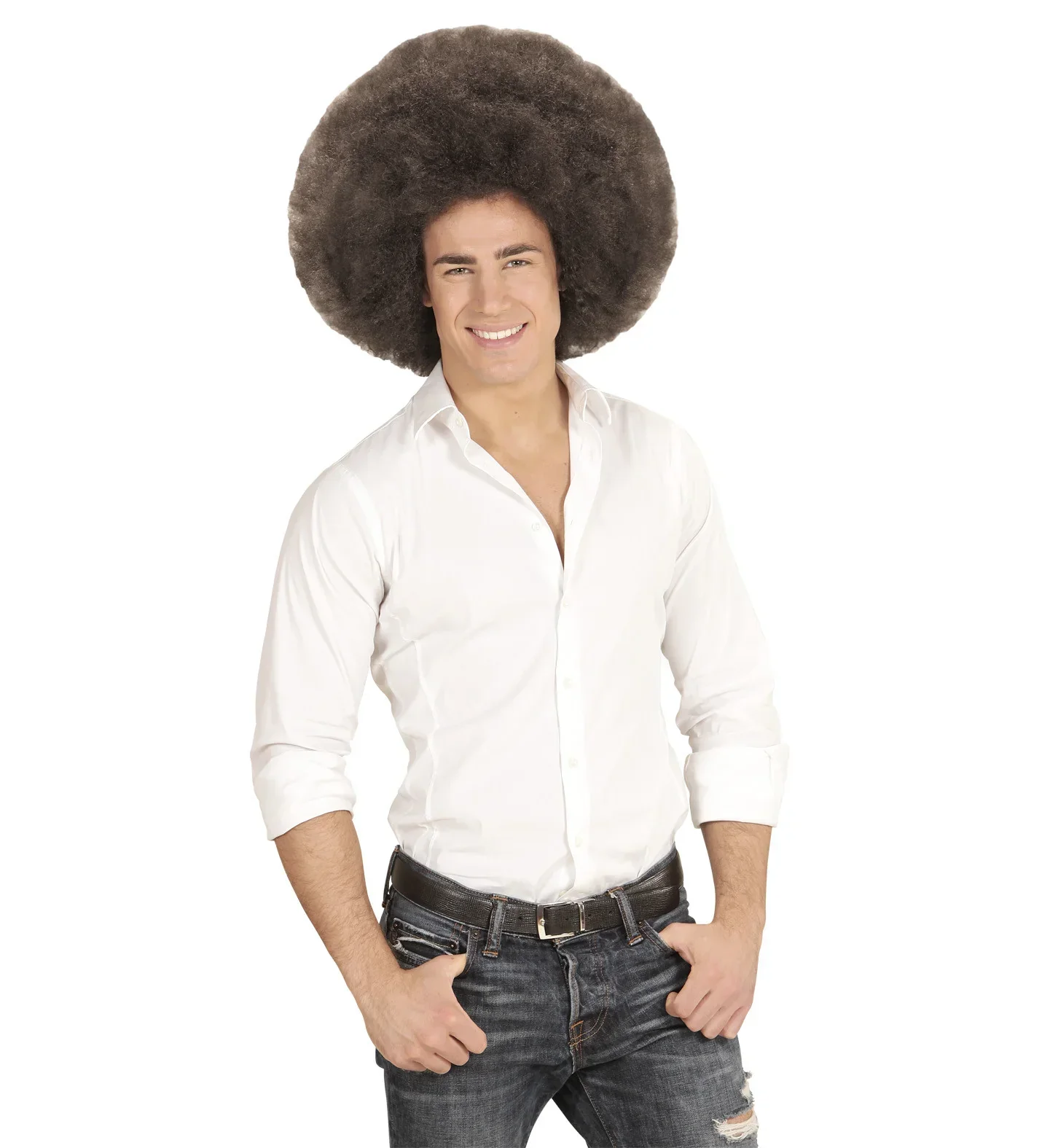 Peluca Super Afro Castaña Oscura - Image 3
