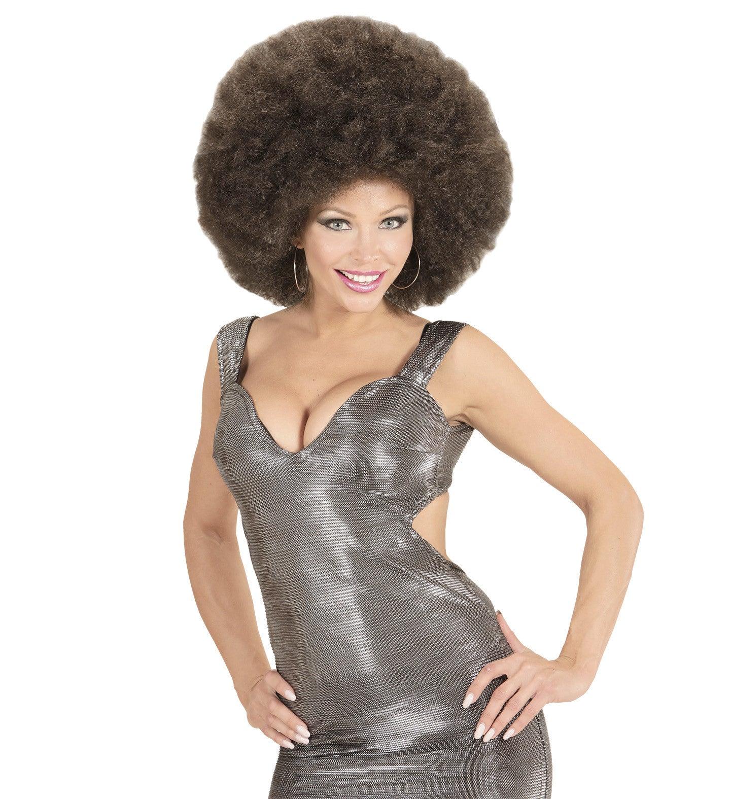 Peluca Super Afro Castaña Oscura - Image 4