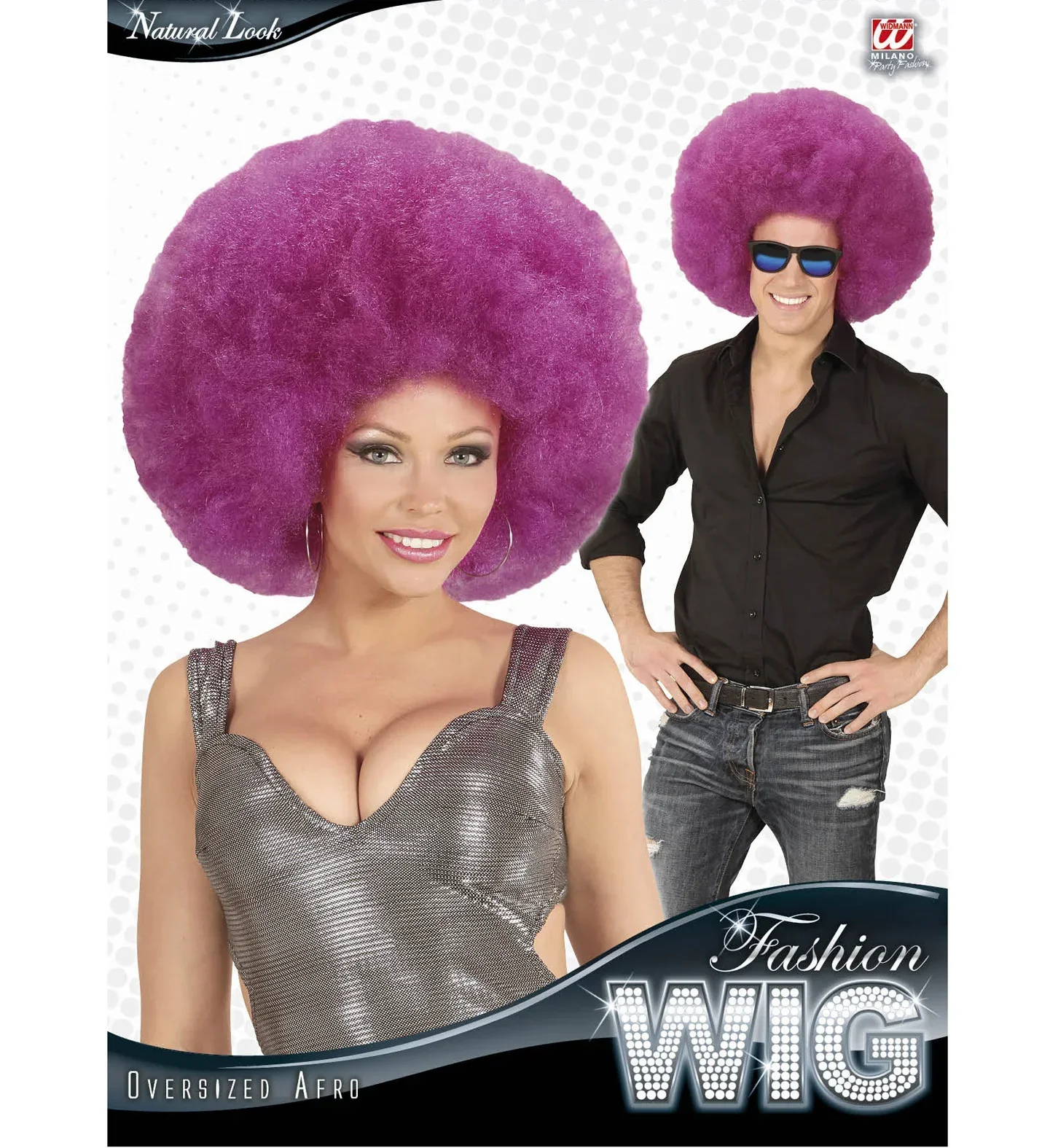 Peluca Super Afro Morada - Image 4
