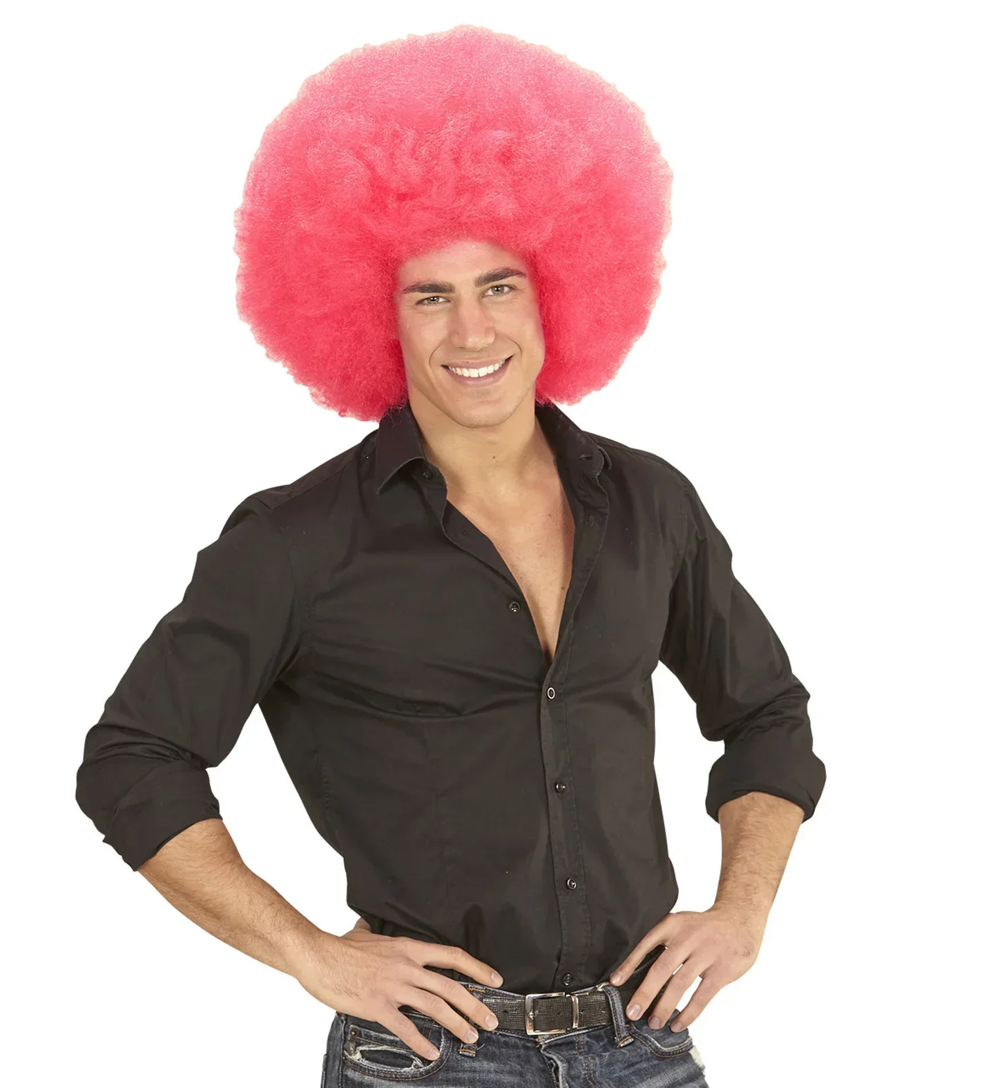 Peluca Super Afro Rosa - Image 4
