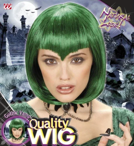 Peluca Vampiresa Verde Corta - Image 3
