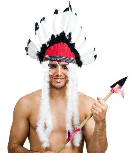 Penacho de Plumas de Jefe Indio - Image 2