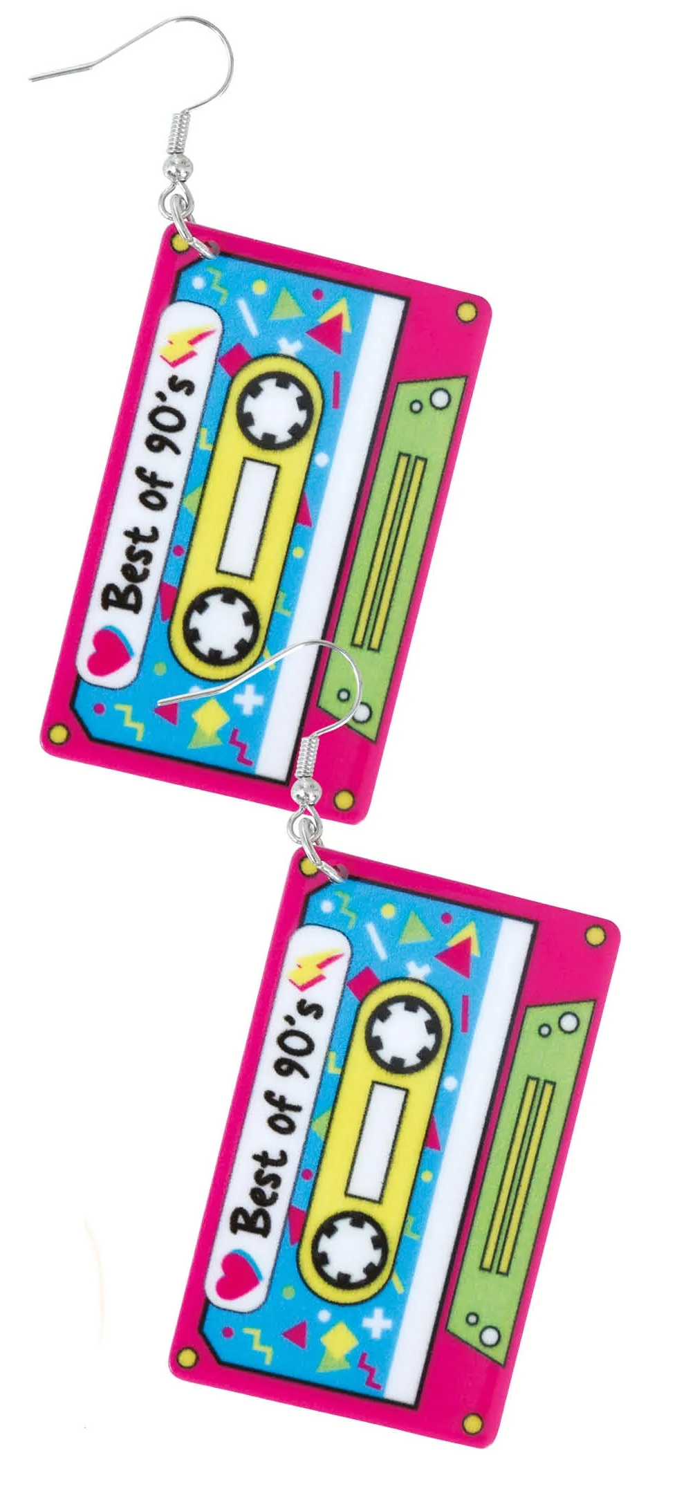 Pendientes Años 90 de Cassete Multicolor