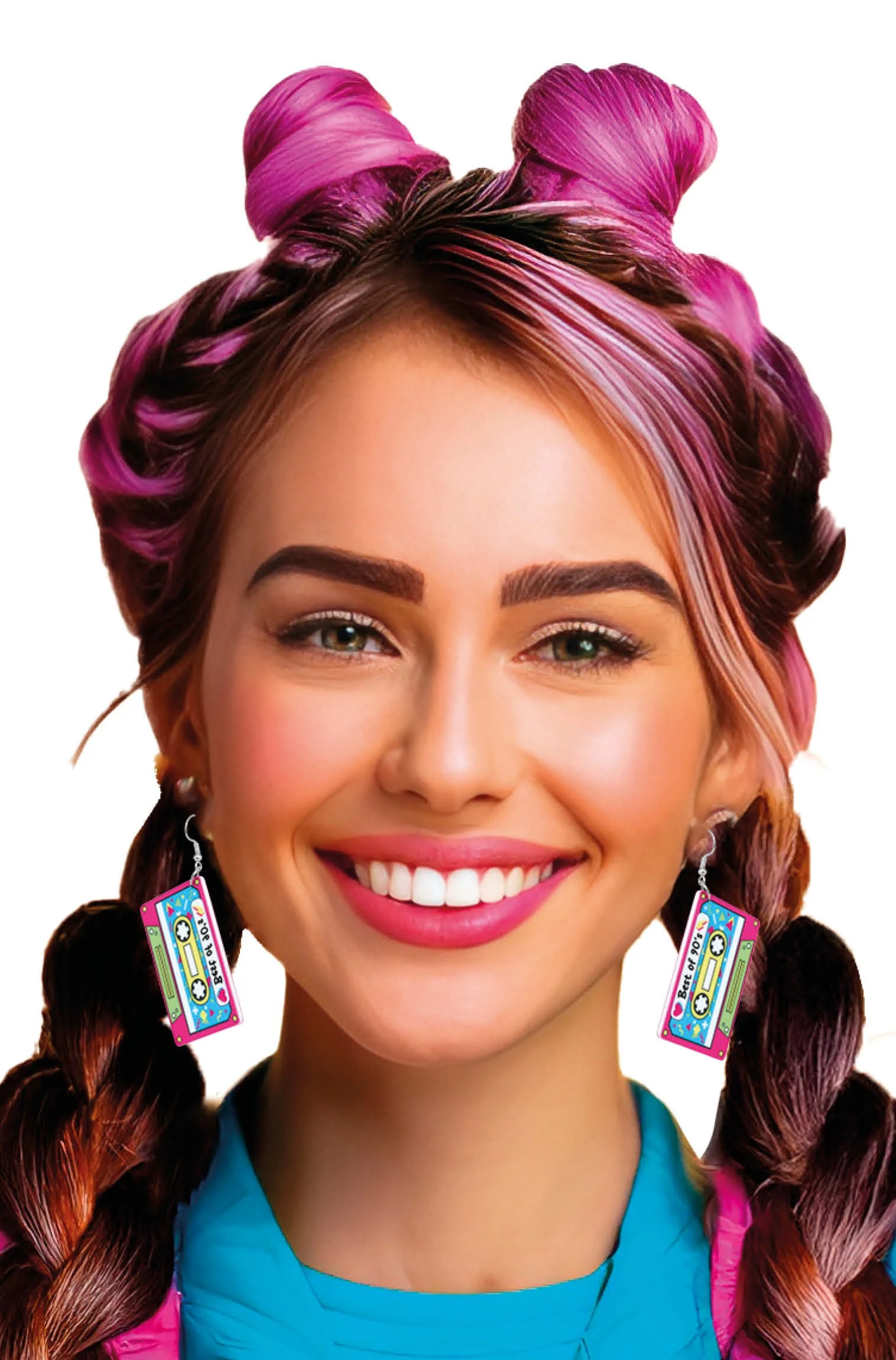 Pendientes Años 90 de Cassete Multicolor - Image 2