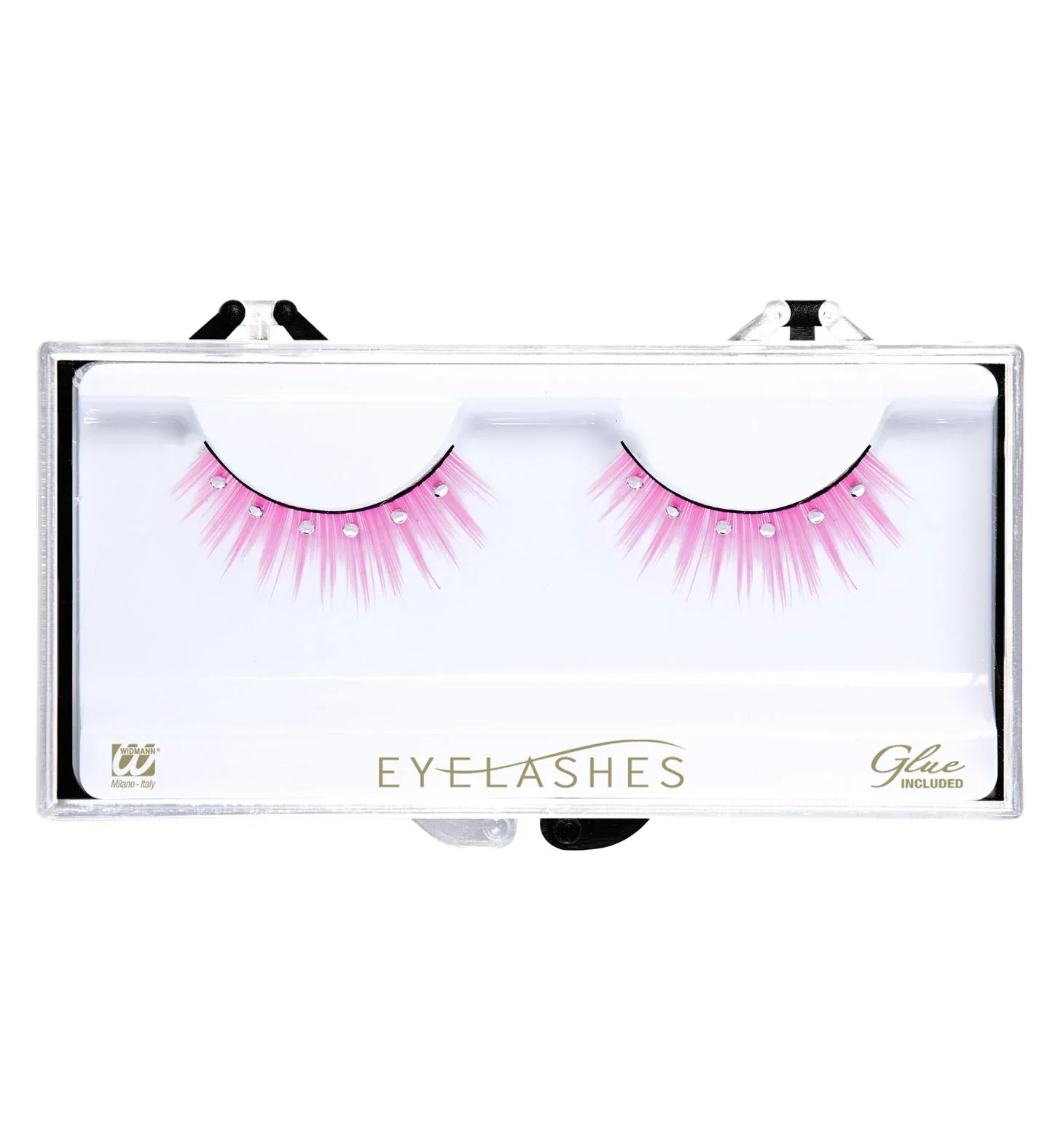Pestañas Rosas Puntiagudas con Brillantes - Image 3