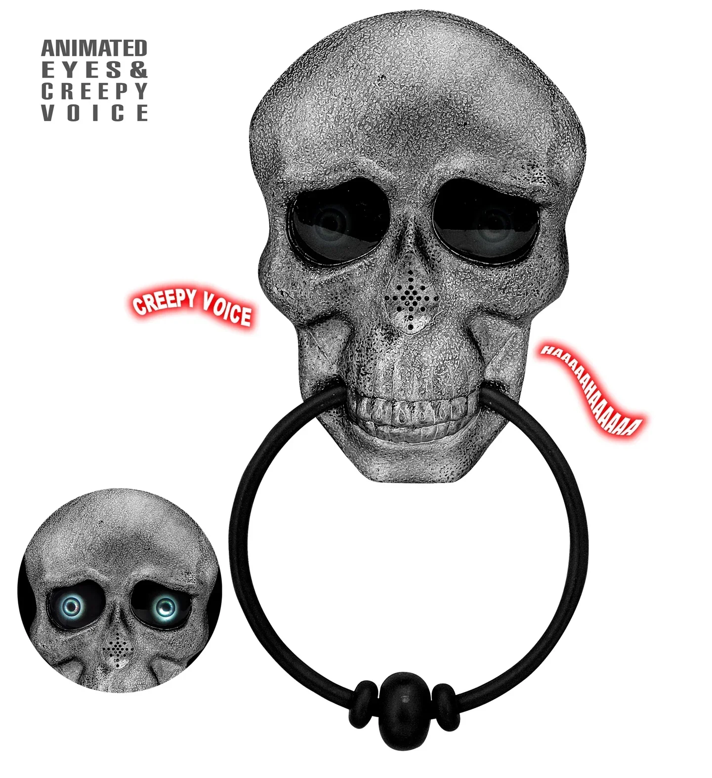 Picaporte de Calavera con Luz y Sonido