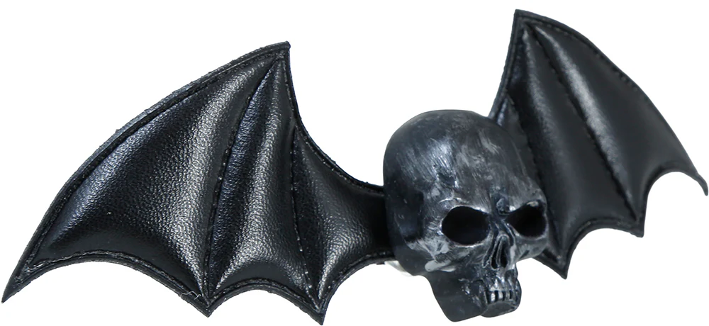 Pinza de Calavera con Alas de Murciélago para la Pelo - Image 3