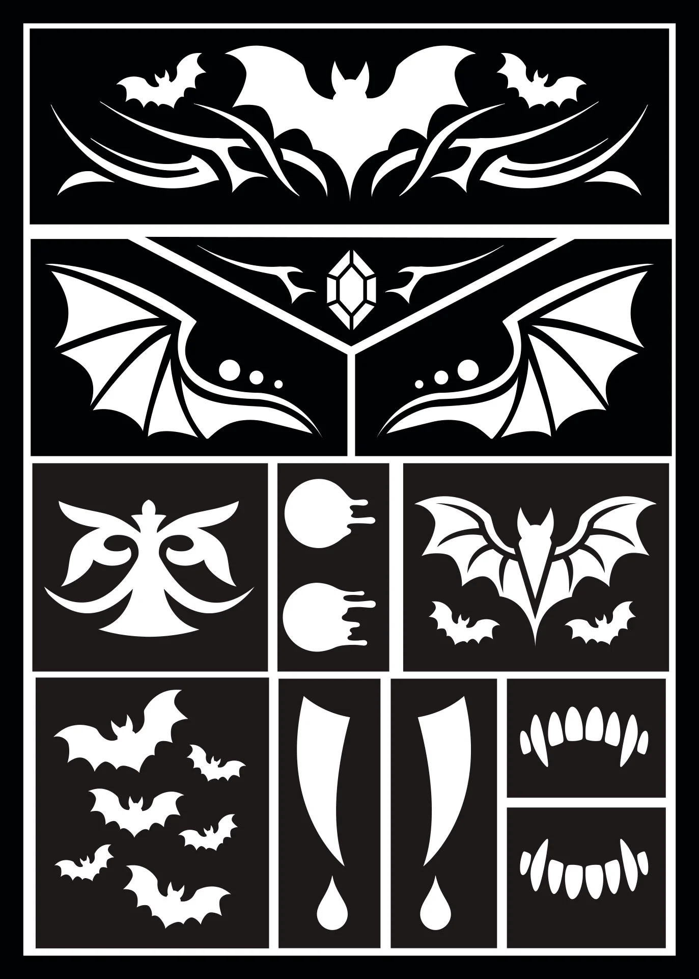 Plantilla Adhesiva de Maquillaje de Vampiro - Image 3