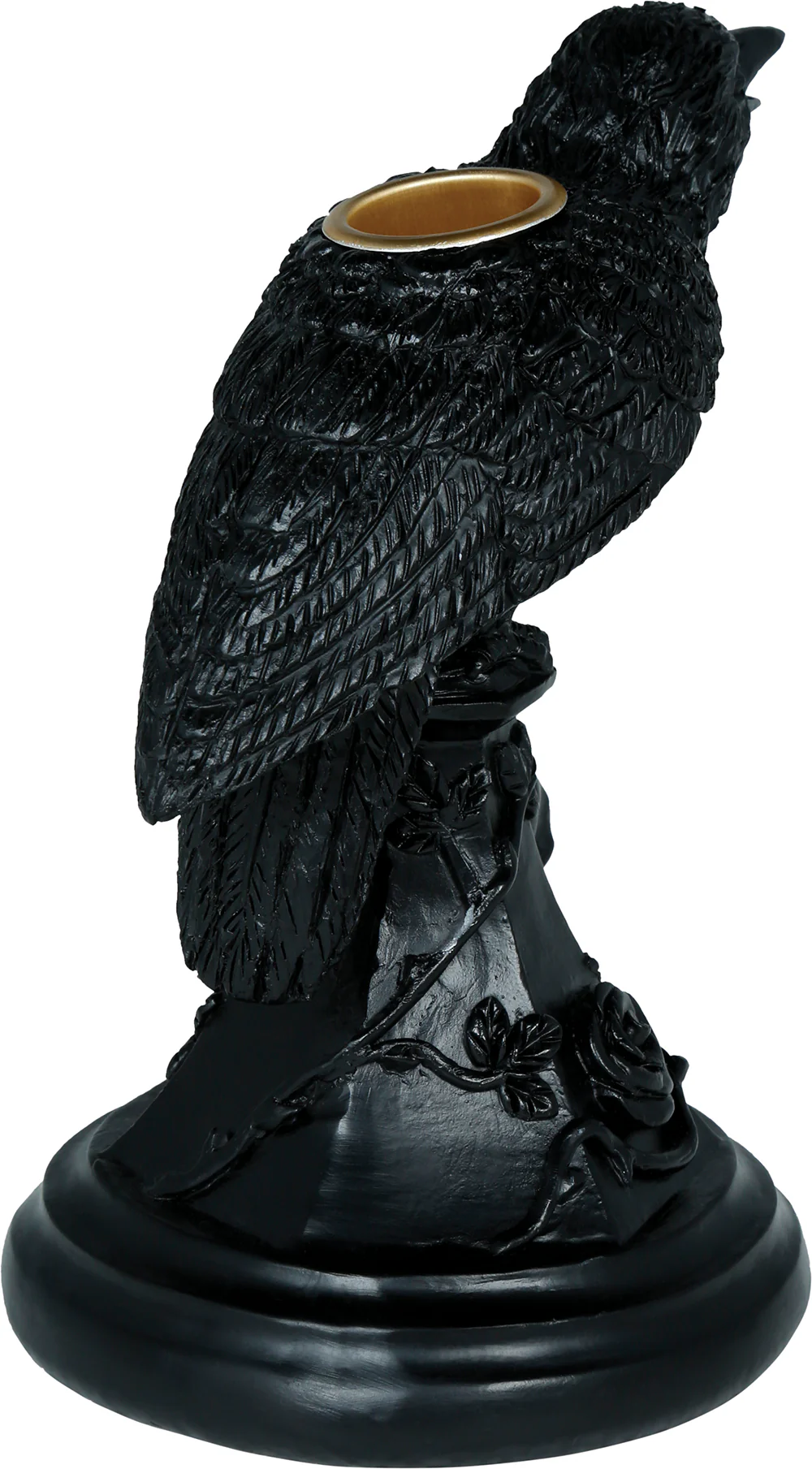 Portavelas Negro de Cuervo para Decoración de Halloween - Image 3