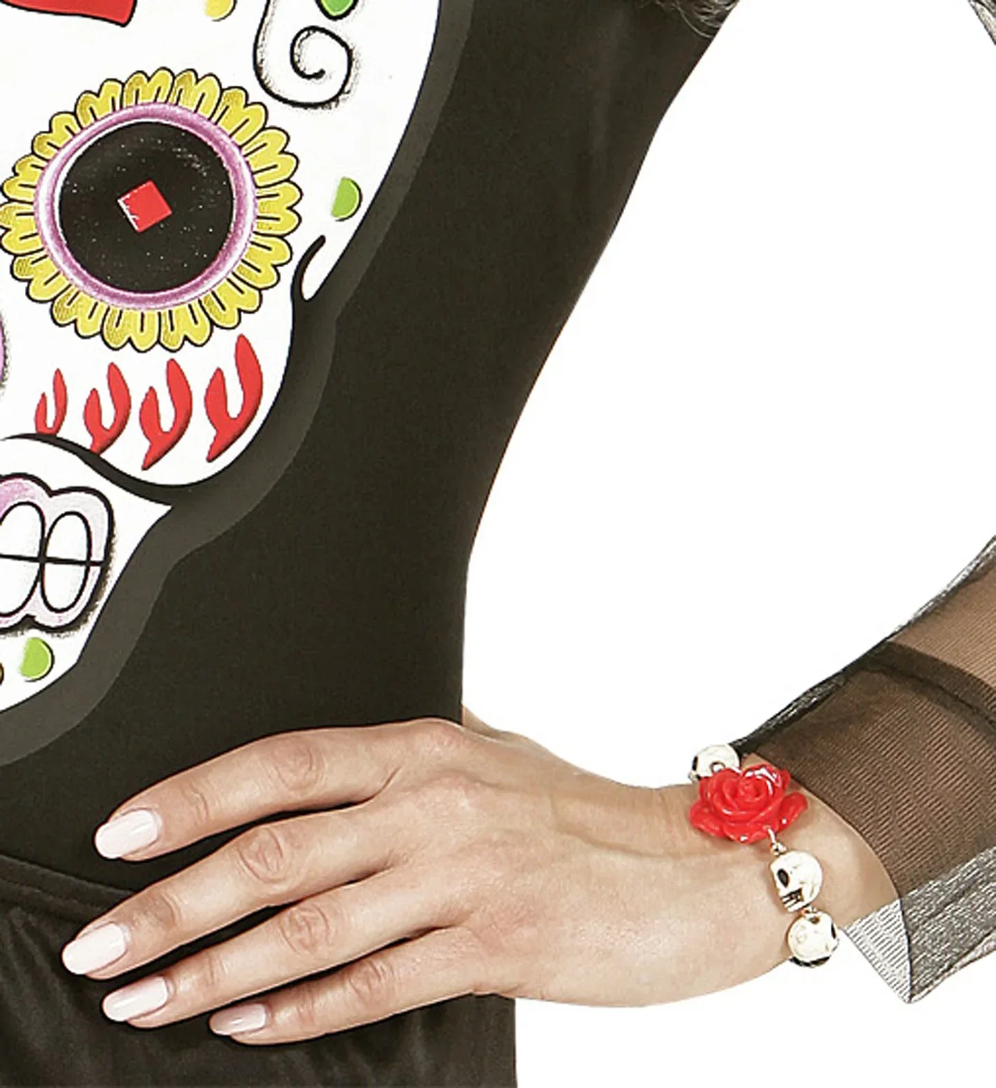 Pulsera con Rosa y Calaveras - Image 2