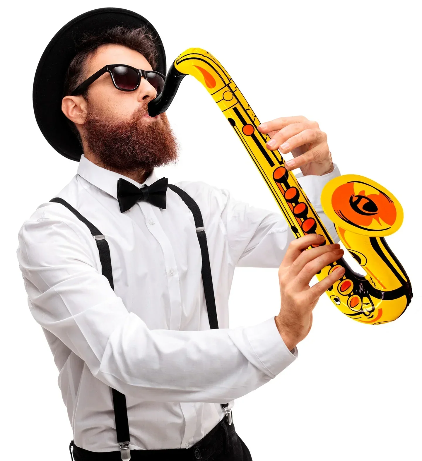 Saxofón Hinchable Dorado - Image 2