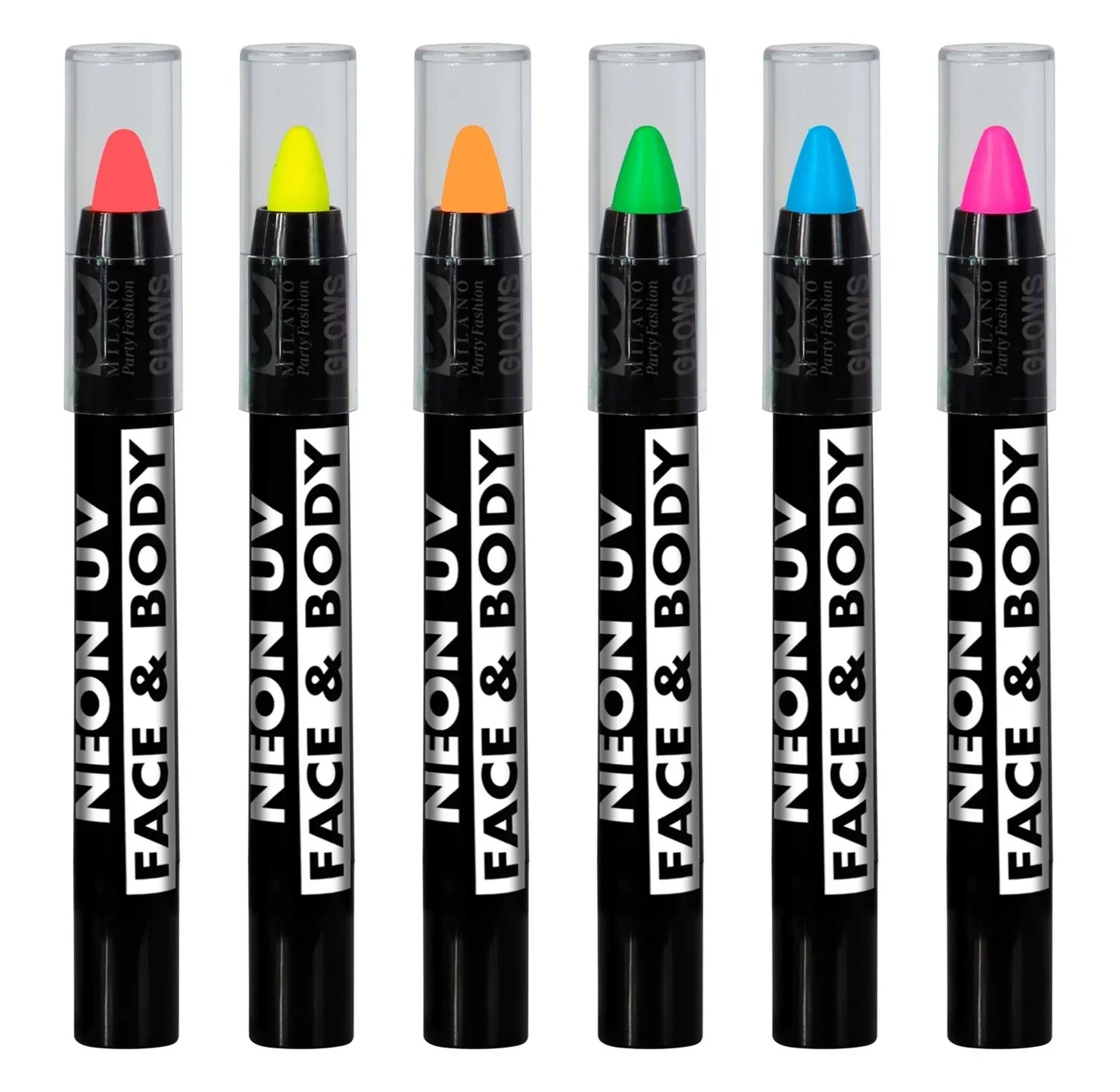 Set de 6 Lápices Regulables en Colores Neón UV