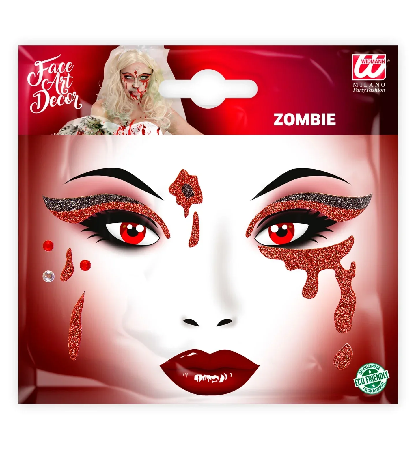 Set de Adhesivos Sangrientos con Purpurina