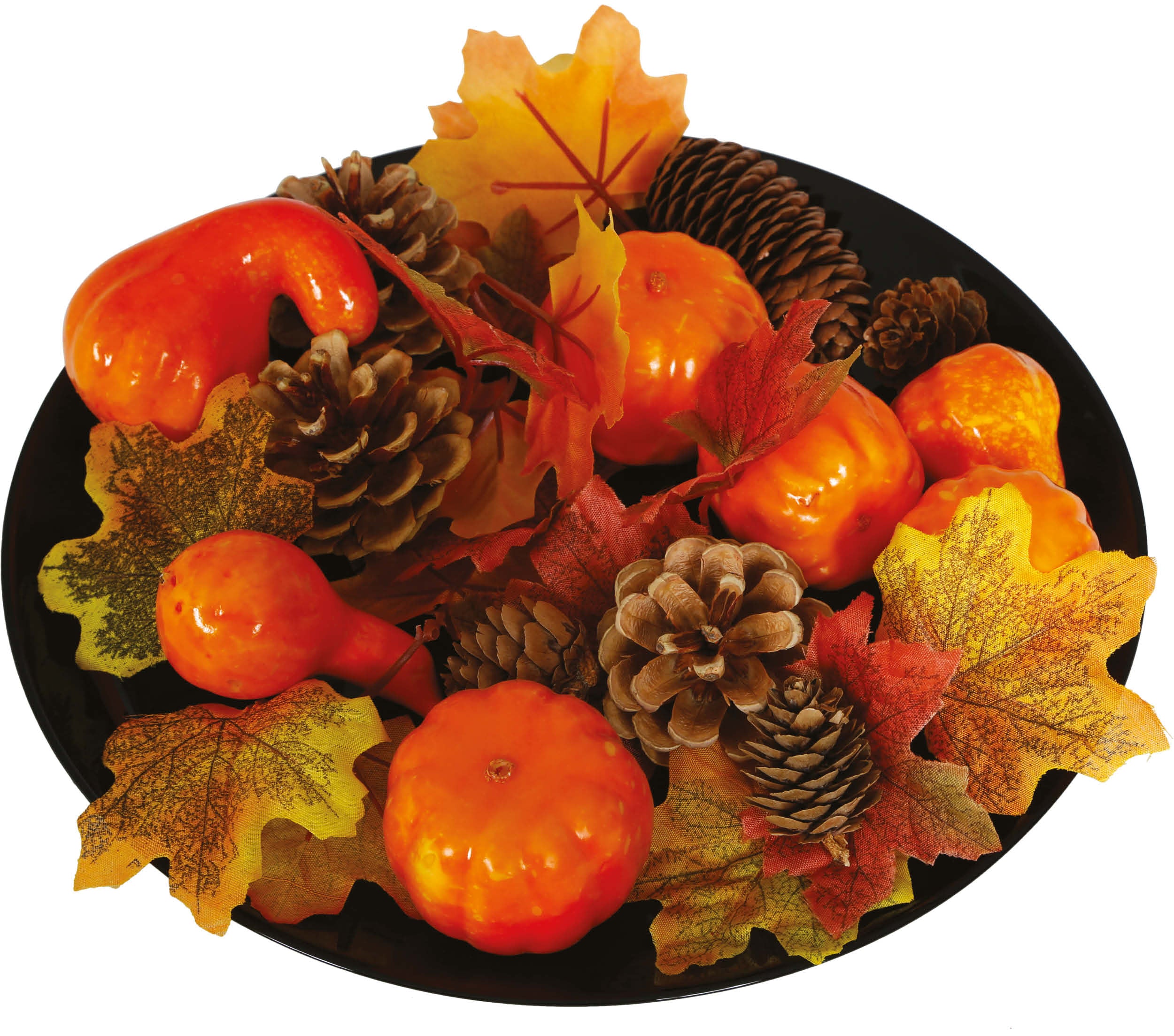 Set Halloween Decorativo de Calabazas y Piñas