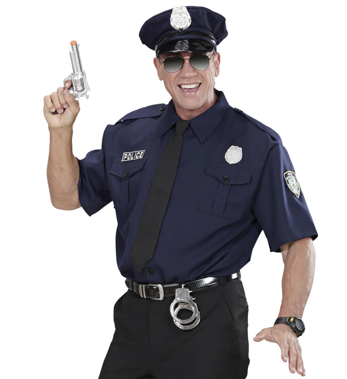 Set de Policía con Camisa, Corbata y Sombrero - Image 3