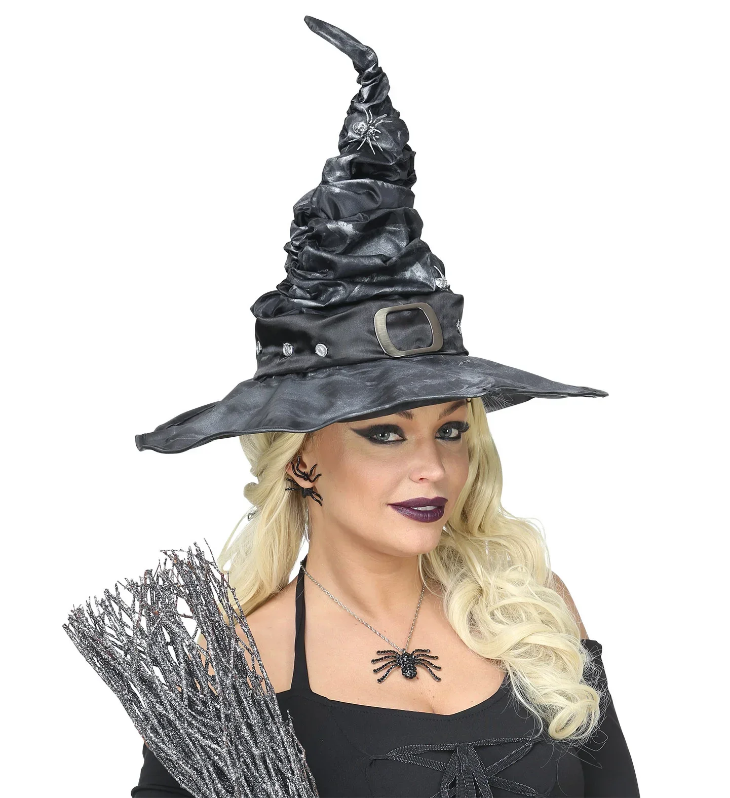 Sombrero de Bruja con Arañas Efecto Envejecido - Image 4