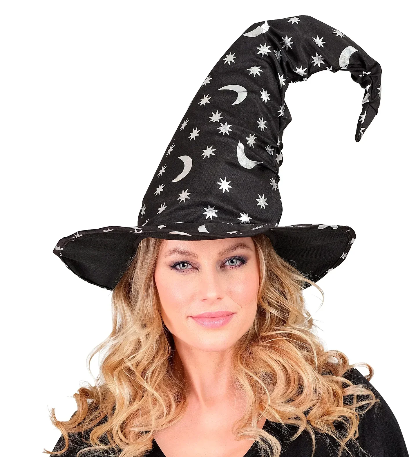 Sombrero de Bruja o Mago con Lunas y Estrellas - Image 2