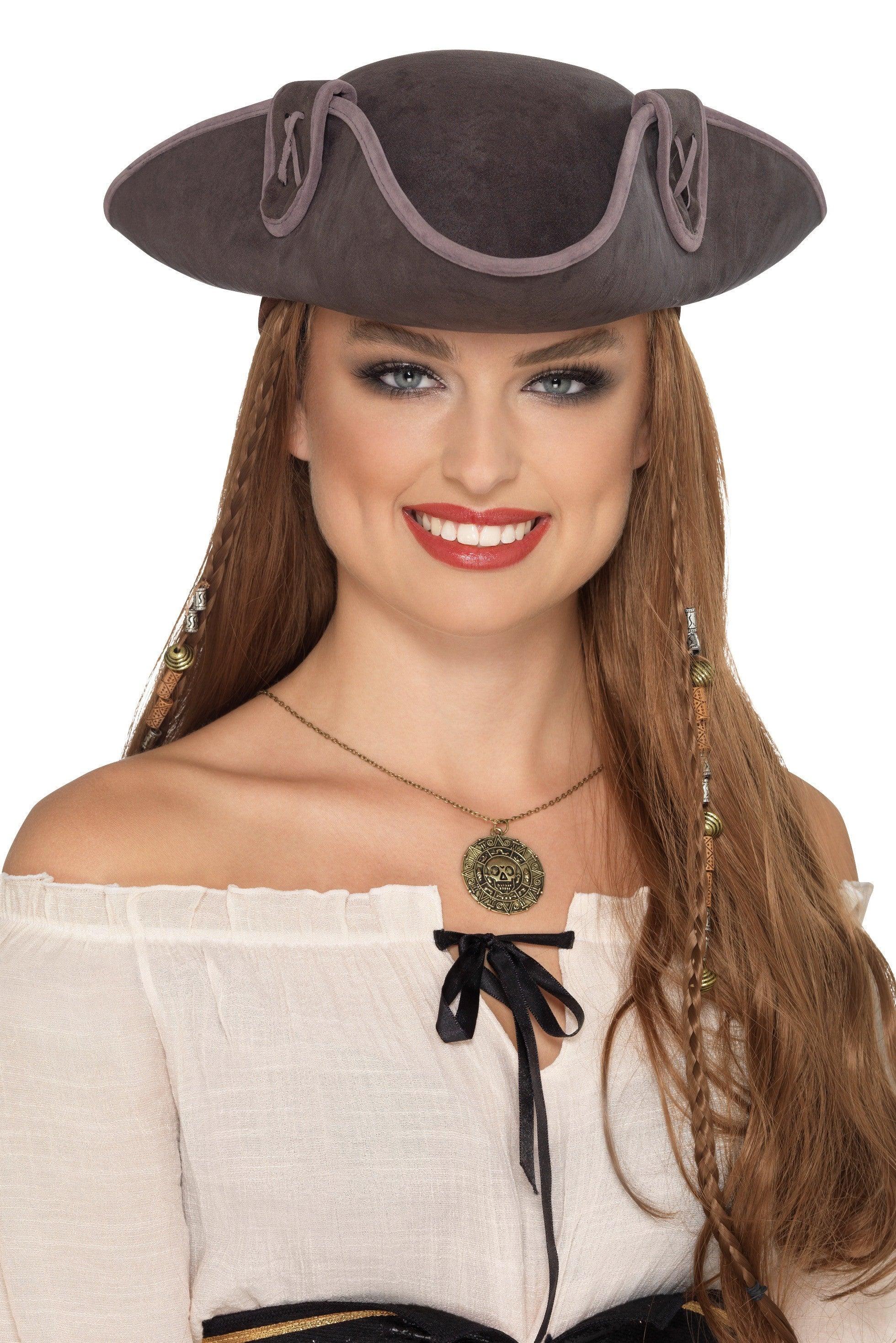 Sombrero de Capitán Pirata Gris - Image 2