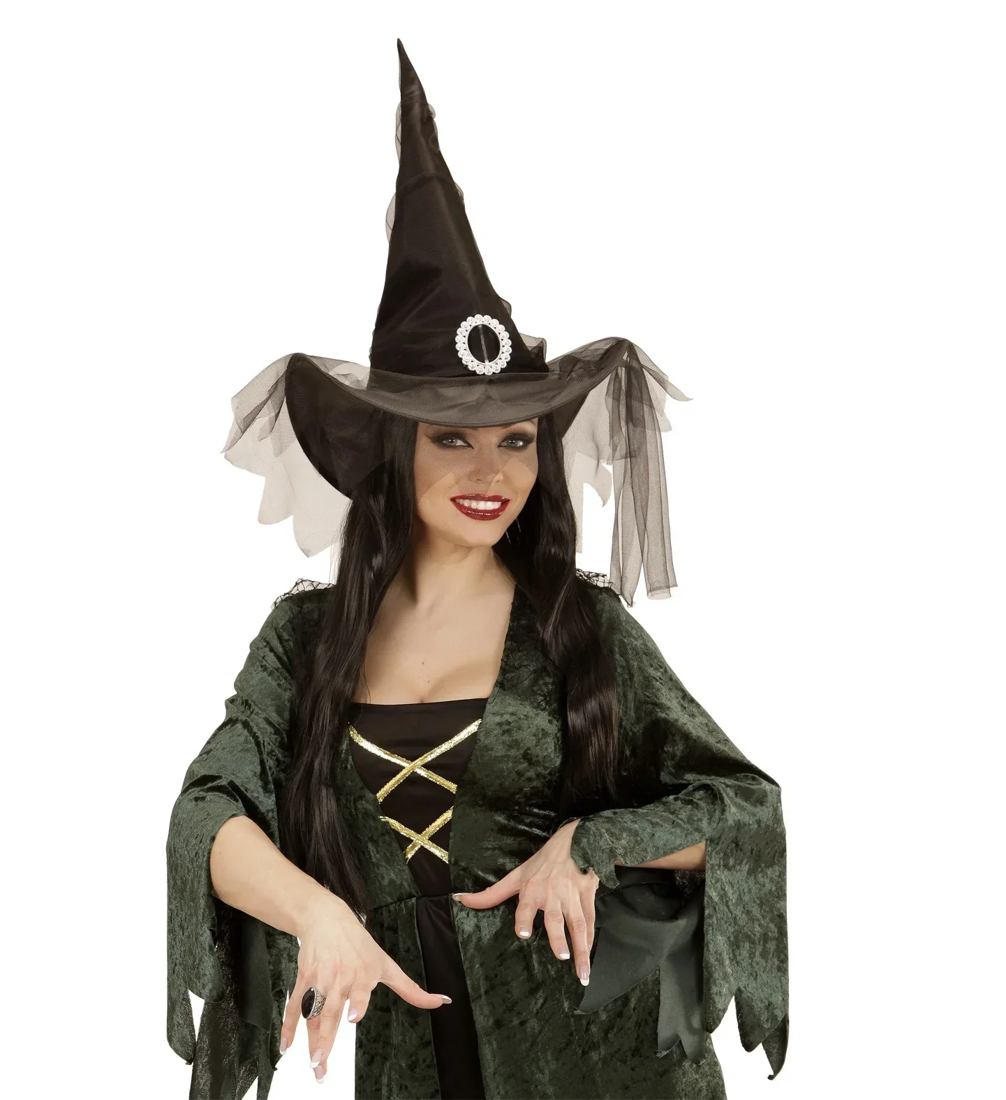 Sombrero de bruja con tul - Image 4