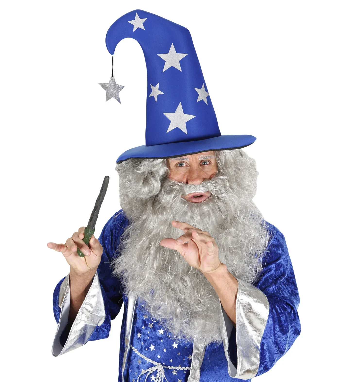 Sombrero de Mago Azul con Estrellas - Image 4
