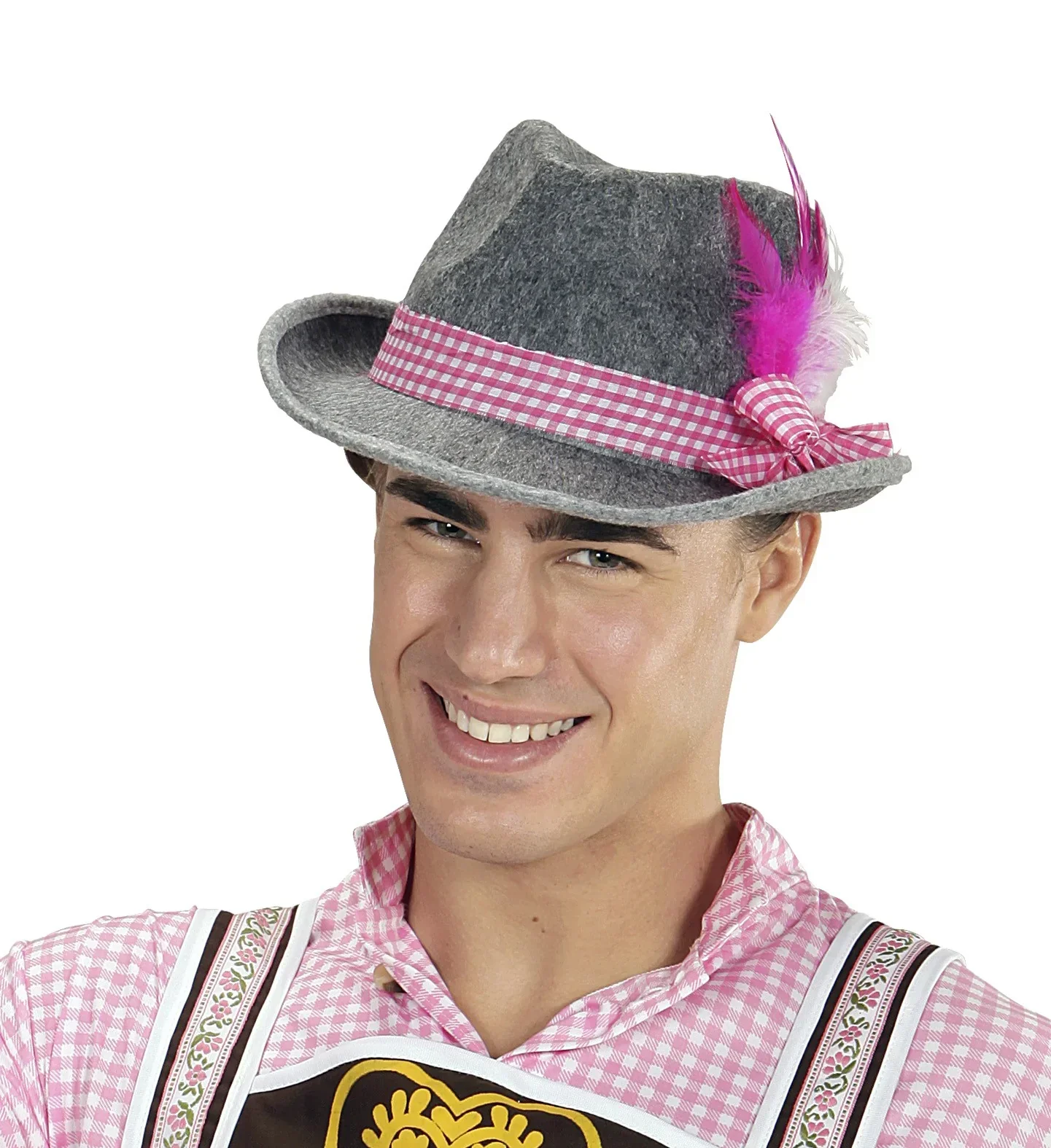 Sombrero Oktoberfest Gris y Rosa - Image 4