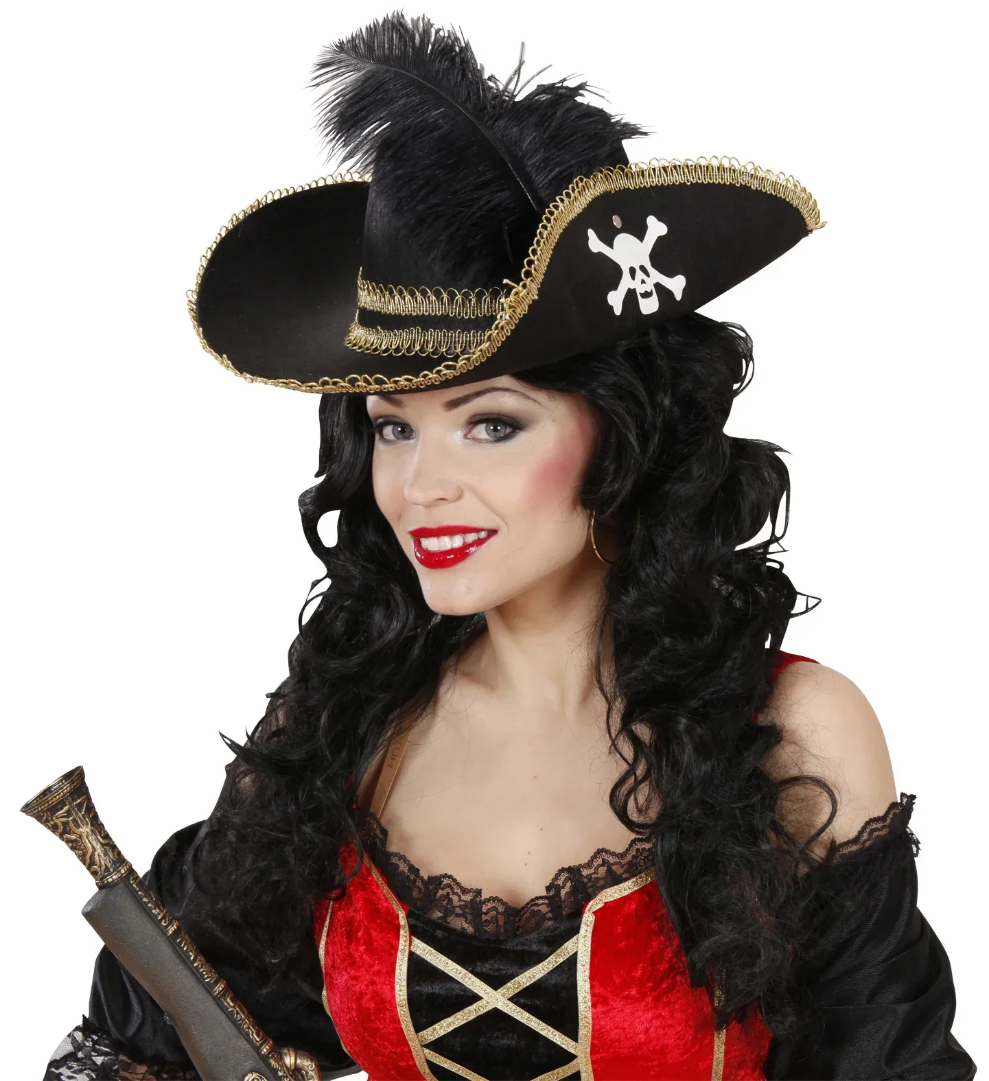 Sombrero Pirata Elegante con Pluma - Image 4