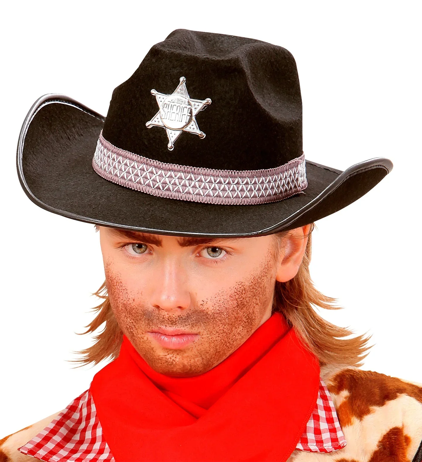 Sombrero de Sheriff Negro Infantil - Image 2