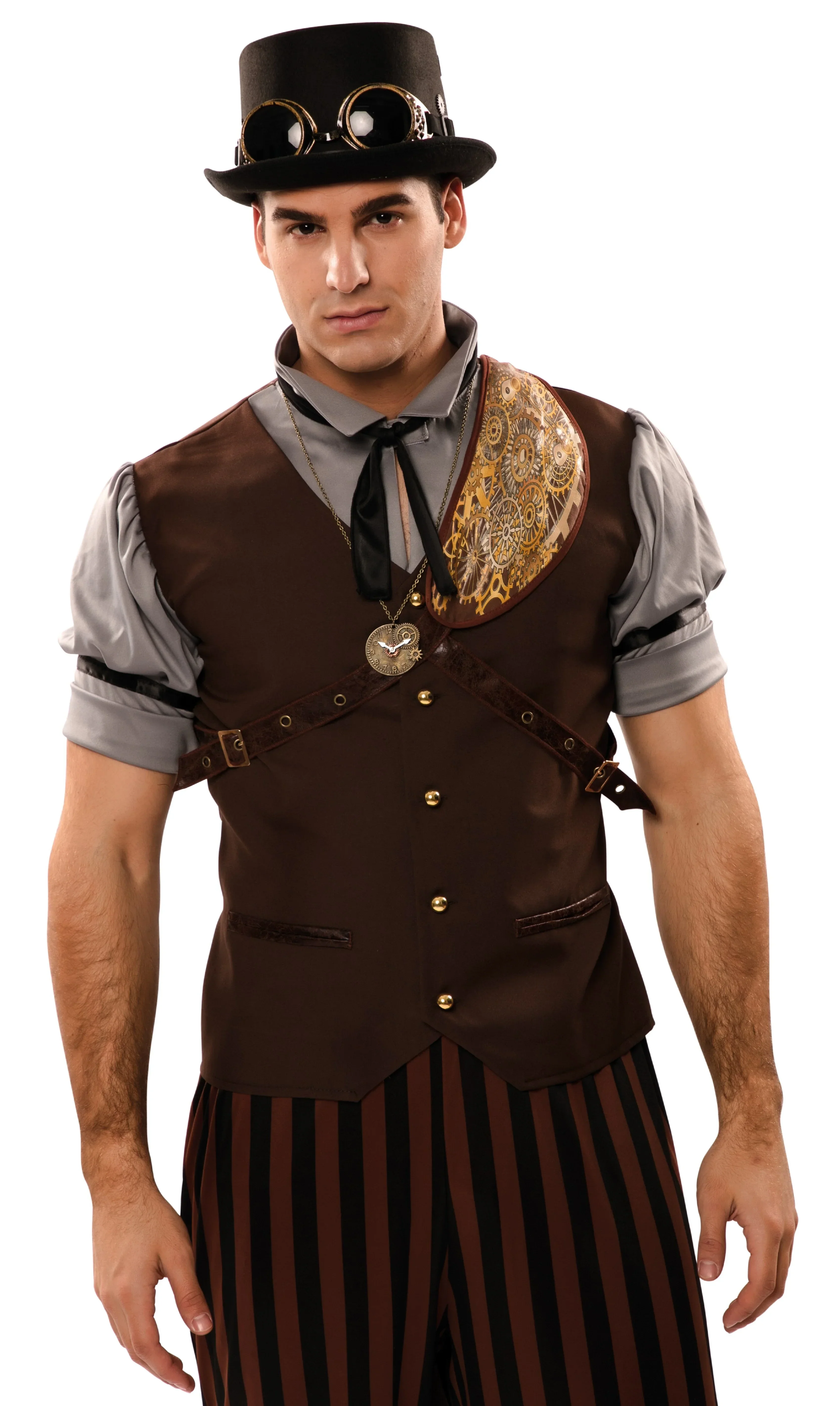 Sombrero Steampunk Negro con Engranajes - Image 2