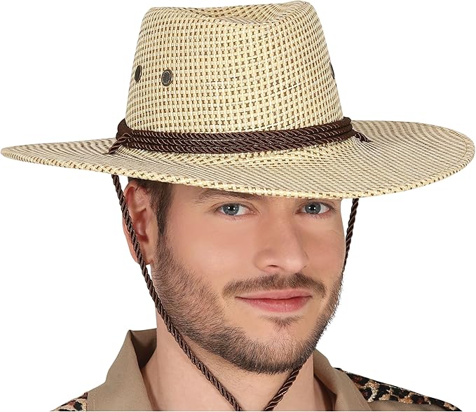 Sombrero de Vaquero Explorador Efecto Tejido