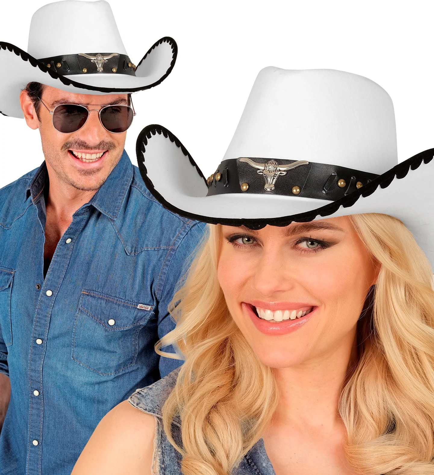 Sombrero de Vaquero Tejano Blanco - Image 2