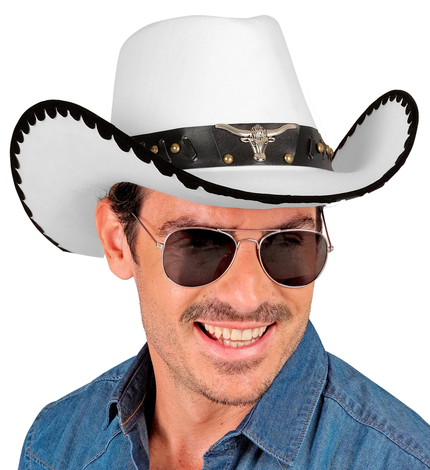 Sombrero de Vaquero Tejano Blanco - Image 3