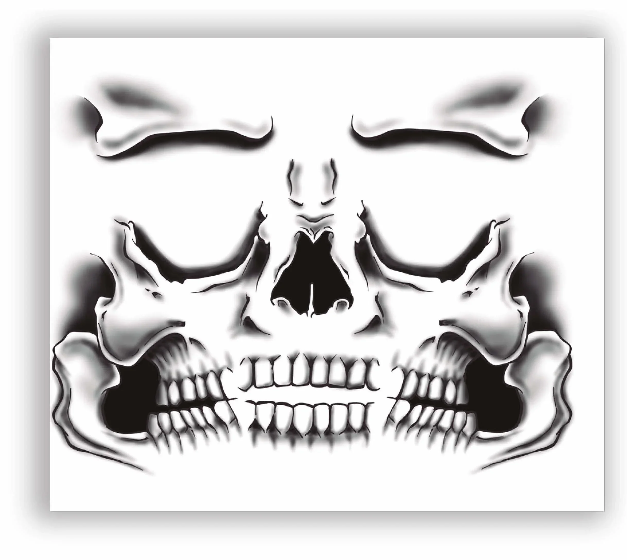 Tatuaje de Esqueleto para la Cara - Image 2